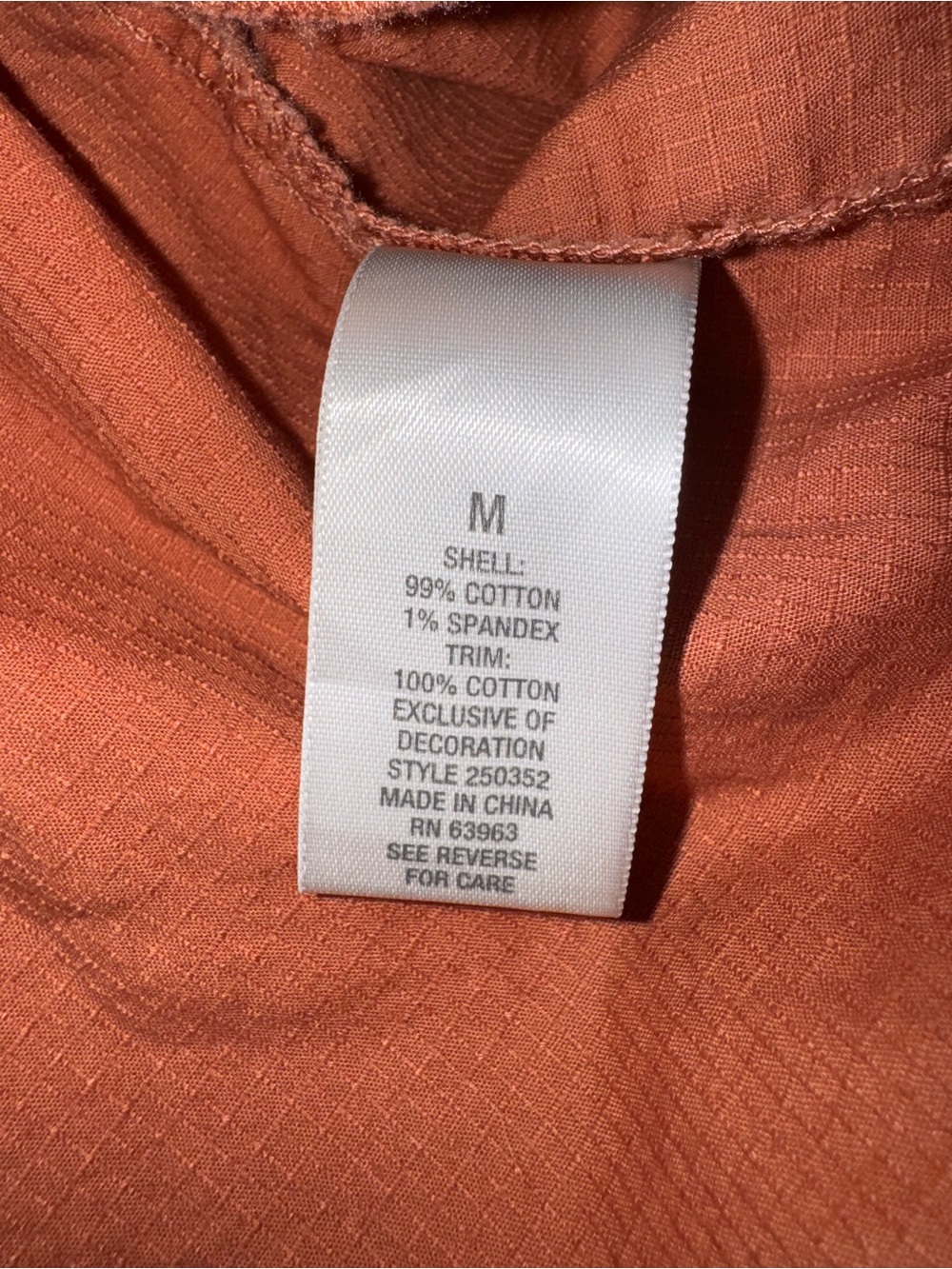 Dressbarn Utility Jacket Womens Medium Rust Orange Military Cargo Cinch Waist - Picture 6 of 10